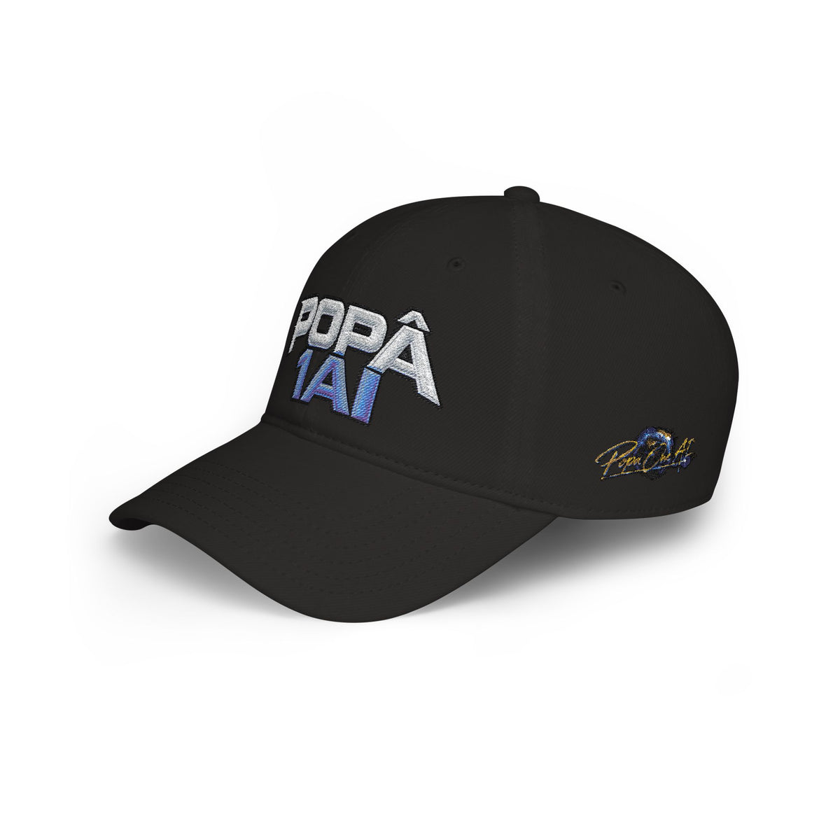 Popâ 1AI™ Signature Edition Embroidered Baseball Cap — Black