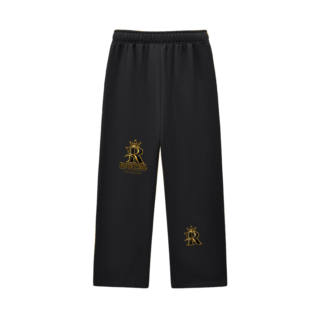 Rude Tymz Contrast-Stitch Fleece Sweatpants