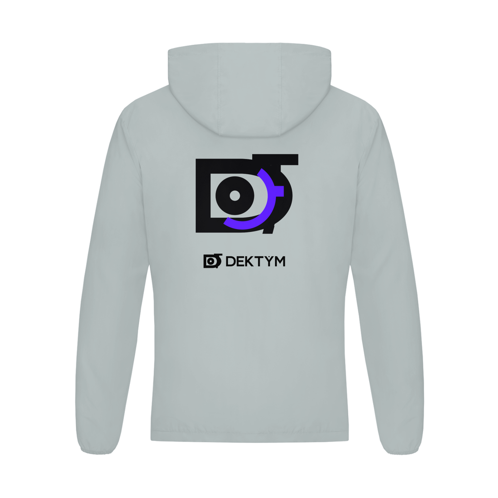 DEKTYM Hooded Performance Jacket in light gray, alternate product view