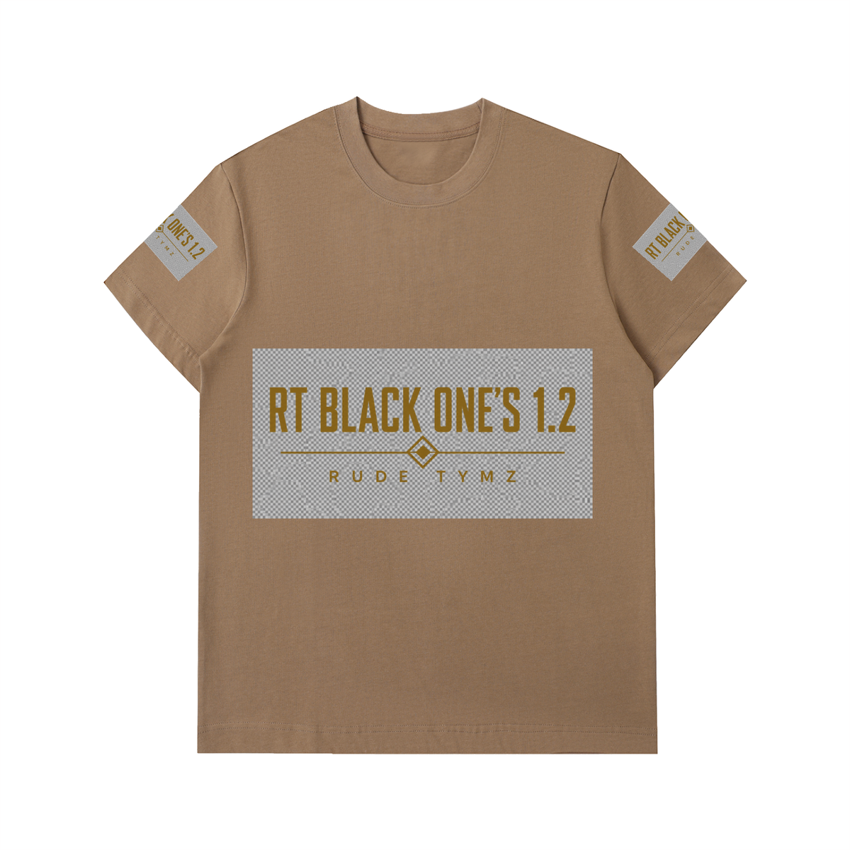 RT Black One’s 1.2 heavyweight logo T-shirt back view