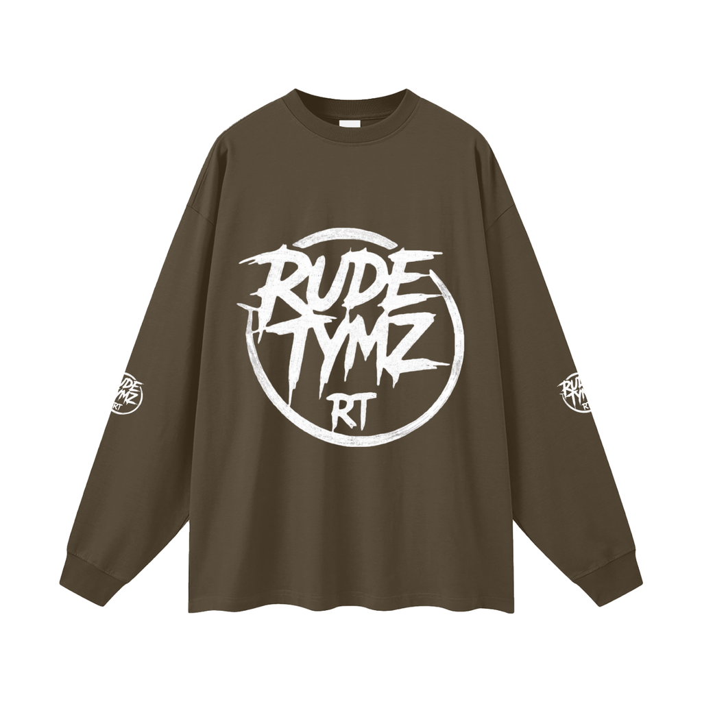 Heavyweight Oversized Cotton Long-Sleeve Tee by Rude Tymz