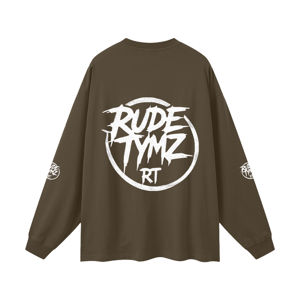 Heavyweight Oversized Cotton Long-Sleeve Tee by Rude Tymz