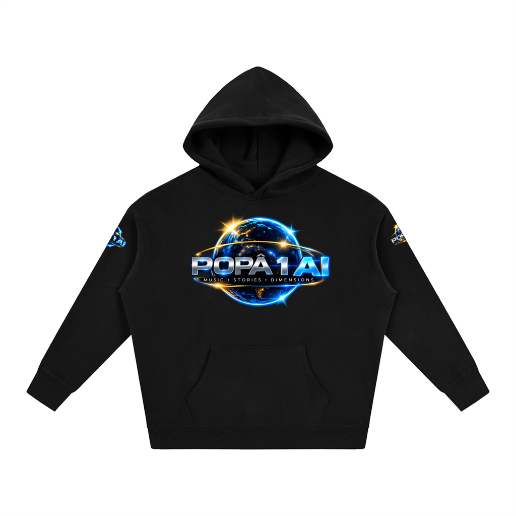 Popâ 1 AI — Music, Stories & Dimensions Signature Hoodie