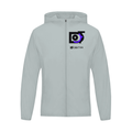 DEKTYM Hooded Performance Jacket in light gray, front product view