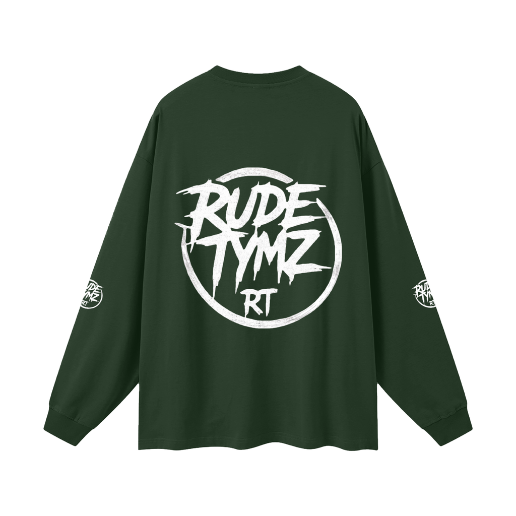 Heavyweight Oversized Cotton Long-Sleeve Tee by Rude Tymz