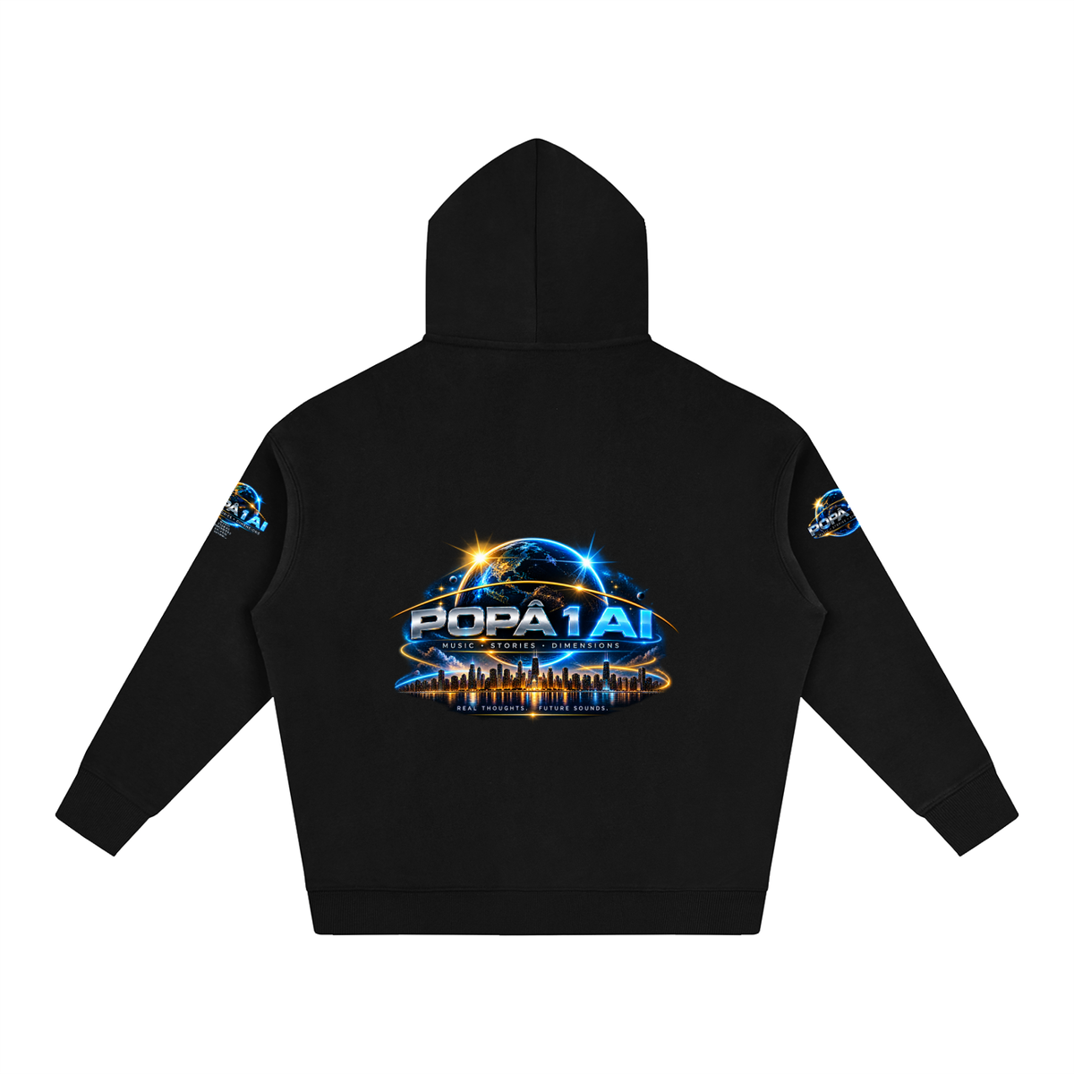 Popâ 1 AI — Music, Stories & Dimensions Signature Hoodie