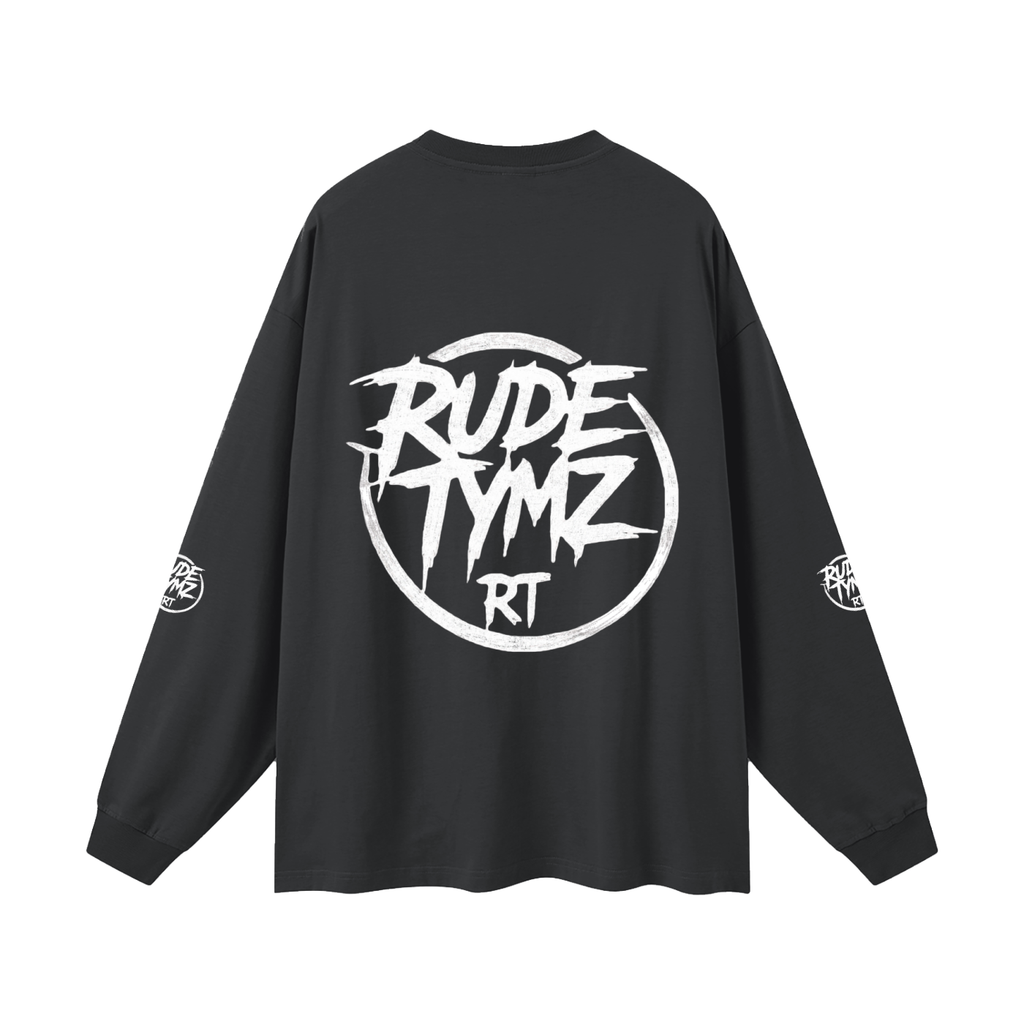 Heavyweight Oversized Cotton Long-Sleeve Tee by Rude Tymz
