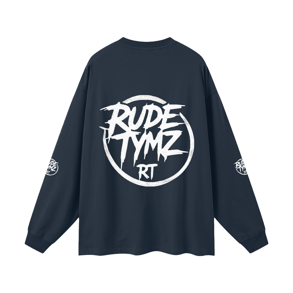 Heavyweight Oversized Cotton Long-Sleeve Tee by Rude Tymz
